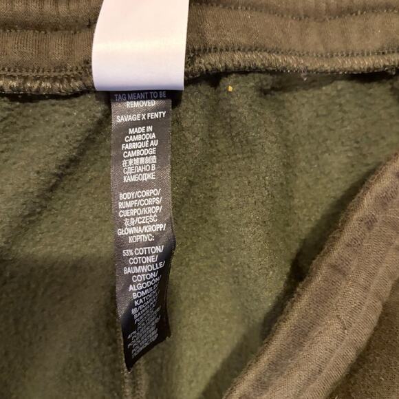 SAVAGE X FENTY Men's Fleece Lounge Pants Size 3X Green Savage Fenty - Picture 5 of 9